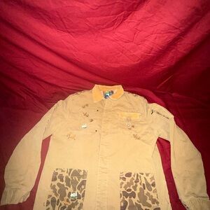 Born Fly 2XL Utility Jacket Sherpa Lined Embroidered Camo Hunting Field Coat